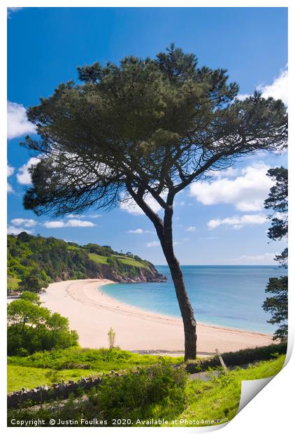 Blackpool Sands, South Devon Print by Justin Foulkes