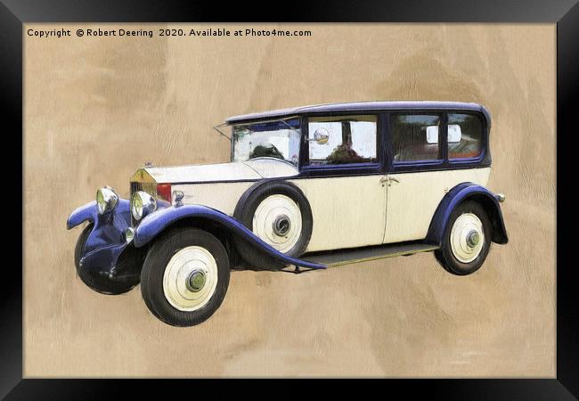 1929 Rolls Royce Phantom 1 Saloon Framed Print by Robert Deering