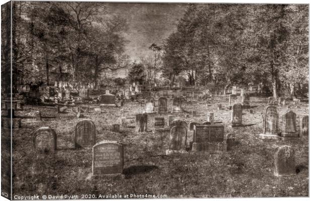 Sleepy Hollow Cemetery Vintage Canvas Print by David Pyatt