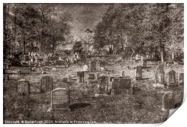 Sleepy Hollow Cemetery Vintage Print by David Pyatt
