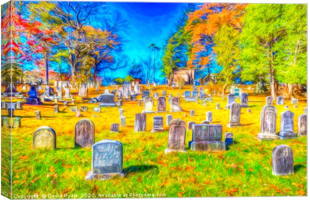 Sleepy Hollow Cemetery Art Canvas Print by David Pyatt