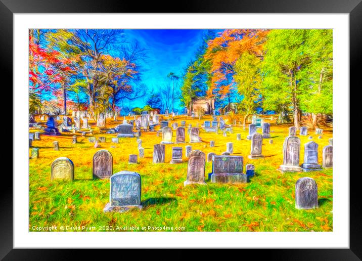 Sleepy Hollow Cemetery Art Framed Mounted Print by David Pyatt