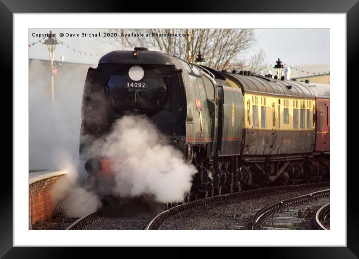 Bulleid Pacific 34092 City Of Wells Framed Mounted Print by David Birchall