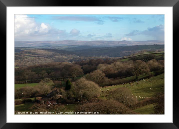 Dartmoor from Launceston Framed Mounted Print by Daryl Peter Hutchinson