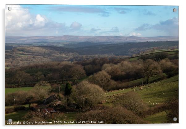 Dartmoor from Launceston Acrylic by Daryl Peter Hutchinson