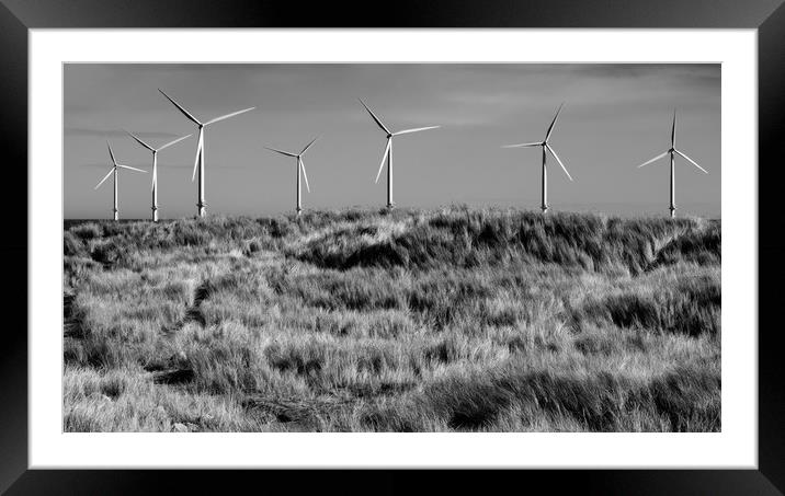 Wind Turbines Redcar North Sea Framed Mounted Print by Greg Marshall