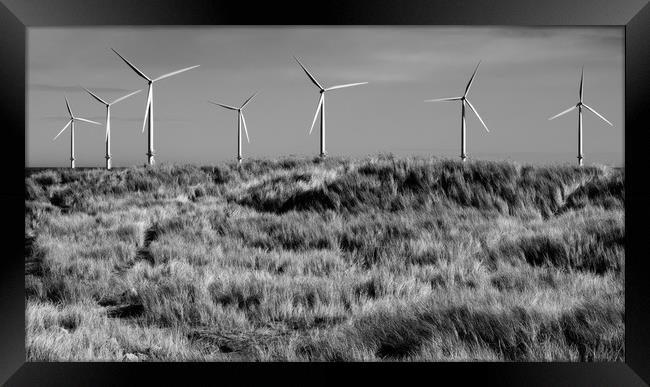 Wind Turbines Redcar North Sea Framed Print by Greg Marshall