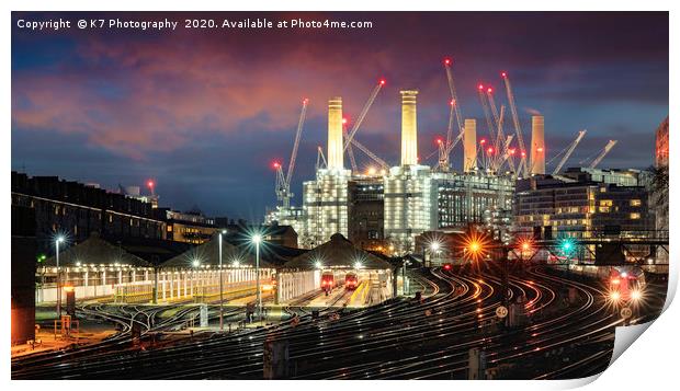 Battersea Power Station and Traction Depot  Print by K7 Photography
