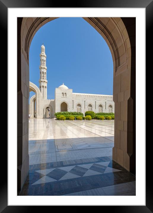 Sultan Qaboos Grand Mosque, Muscat, Oman Framed Mounted Print by Greg Marshall