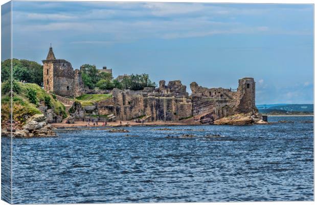 St Andrews Castle Ruin Canvas Print by Valerie Paterson