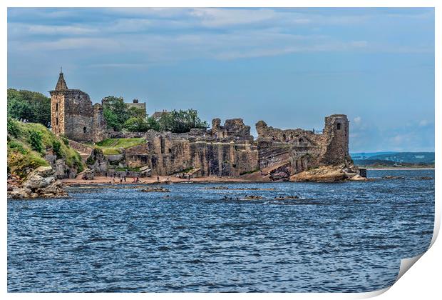 St Andrews Castle Ruin Print by Valerie Paterson