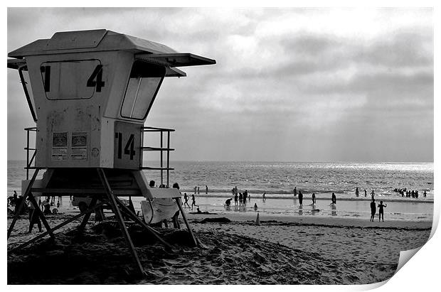 Mission Beach, San Diego Print by David Gardener