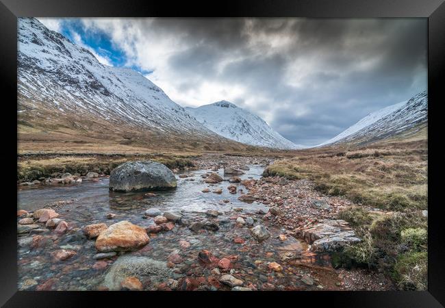 River rocks Framed Print by Jonathon barnett