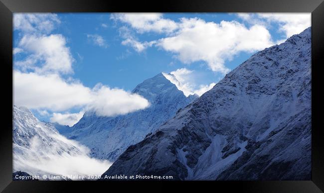 Mount Cook New Zealand Framed Print by Liam Neon