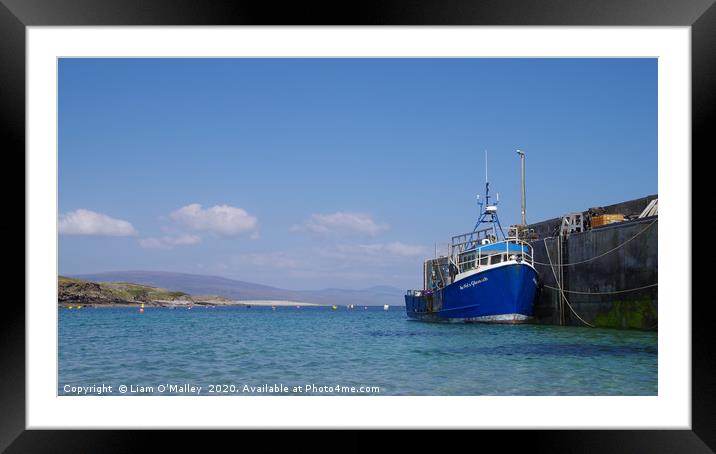 An Pota Gliomach in Clare Island Harbour  Framed Mounted Print by Liam Neon