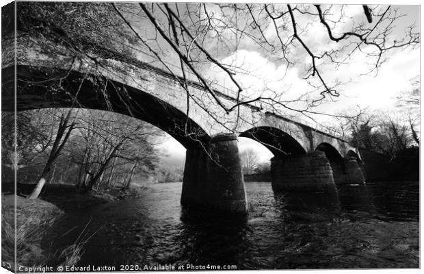 Winston Railway Bridge Canvas Print by Edward Laxton