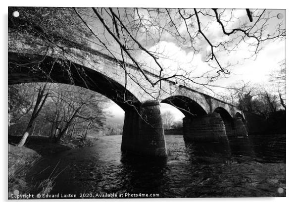 Winston Railway Bridge Acrylic by Edward Laxton