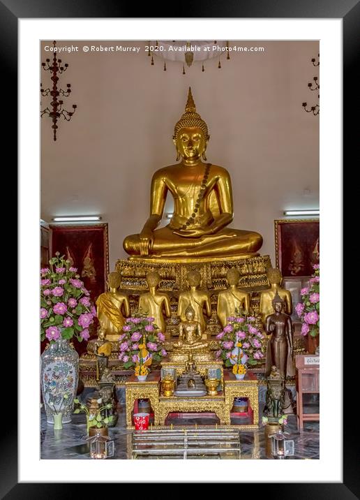 Golden Buddha Shrine Framed Mounted Print by Robert Murray