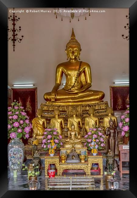 Golden Buddha Shrine Framed Print by Robert Murray
