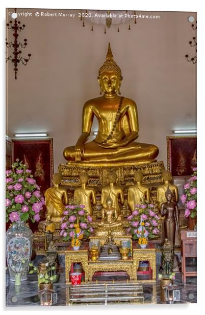 Golden Buddha Shrine Acrylic by Robert Murray