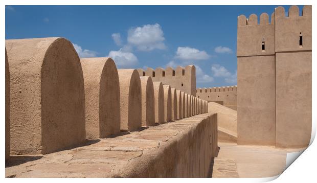 Al Hazm Fort Rustaq Oman Print by Greg Marshall