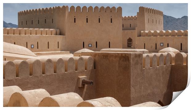 Al Hazm Fort Rustaq Oman Print by Greg Marshall