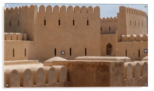 Al Hazm Fort Rustaq Oman Acrylic by Greg Marshall