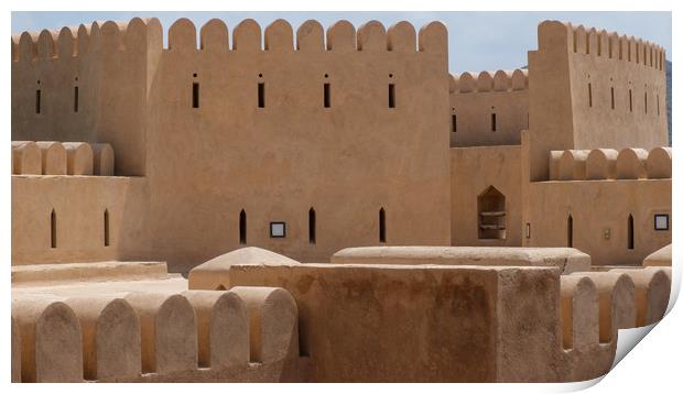 Al Hazm Fort Rustaq Oman Print by Greg Marshall