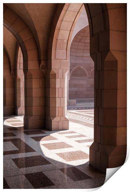 Sultan Qaboos Grand Mosque, Muscat, Oman Print by Greg Marshall