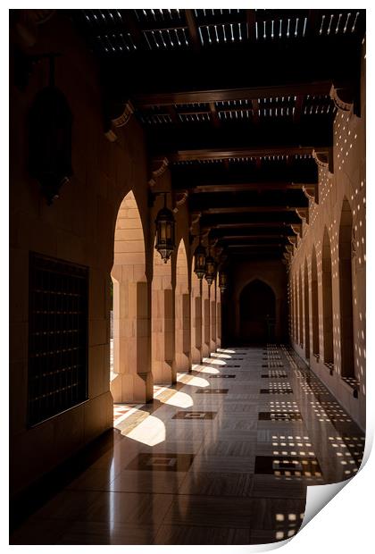 Sultan Qaboos Grand Mosque, Muscat, Oman Print by Greg Marshall