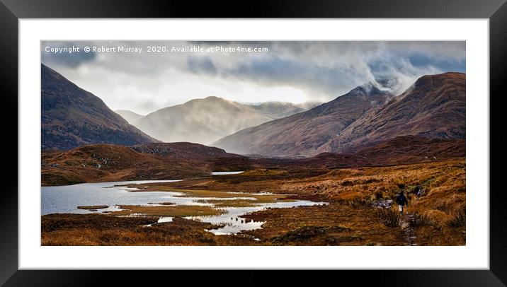 Alone in a bleak landscape Framed Mounted Print by Robert Murray