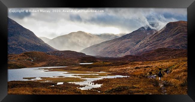 Alone in a bleak landscape Framed Print by Robert Murray