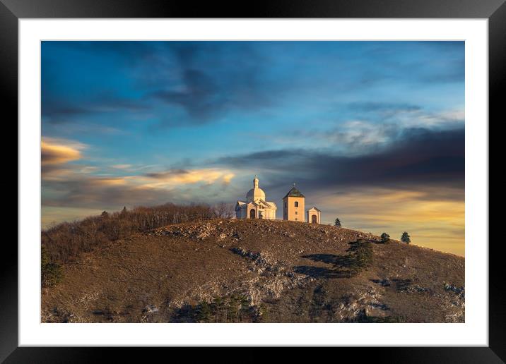 Beautiful and famous St. Sebastian's chapel (svaty Framed Mounted Print by Sergey Fedoskin