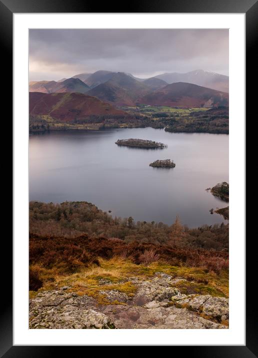 View to Cat Bells, Newlands Horseshoe Wainrights, Framed Mounted Print by Greg Marshall