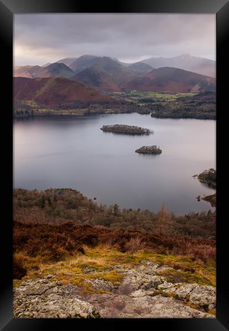 View to Cat Bells, Newlands Horseshoe Wainrights, Framed Print by Greg Marshall