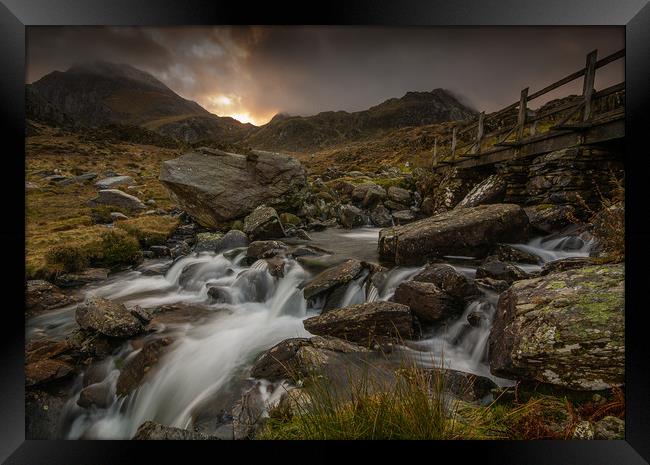 Dawn over Tryfan Framed Print by Clive Ashton