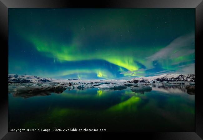Green Nights in Iceland Framed Print by Daniel Lange