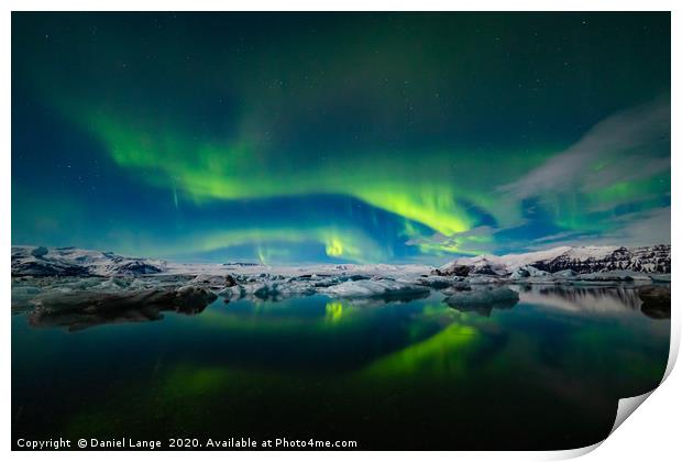 Green Nights in Iceland Print by Daniel Lange