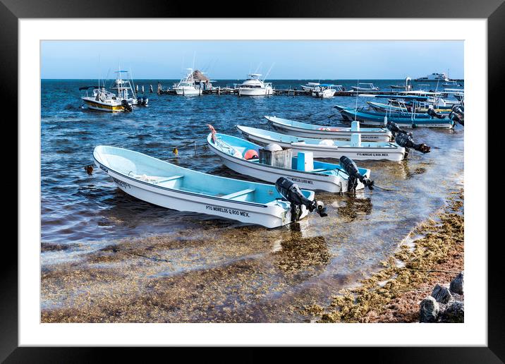 Puerto Morelos Mexico Framed Mounted Print by Valerie Paterson