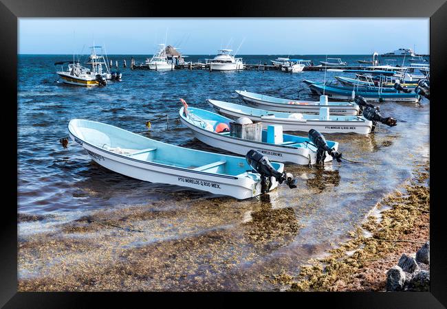 Puerto Morelos Mexico Framed Print by Valerie Paterson