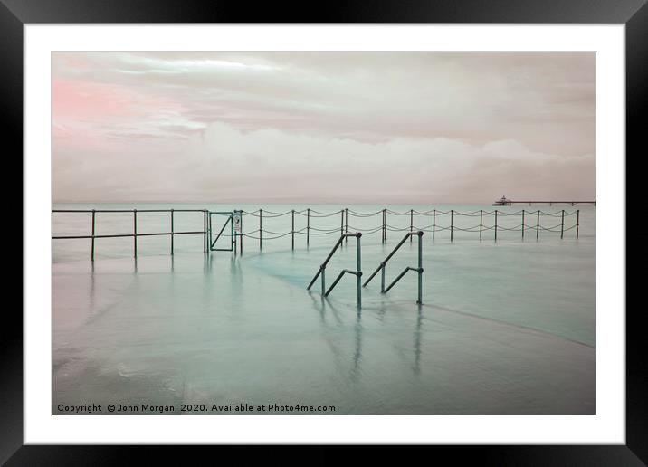 Swimmers steps. Framed Mounted Print by John Morgan