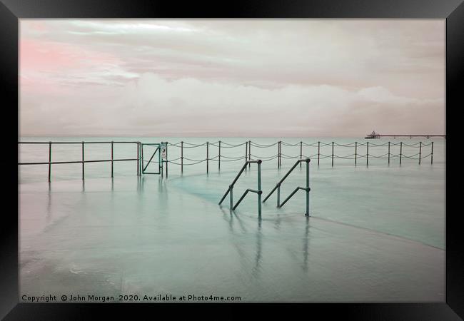 Swimmers steps. Framed Print by John Morgan
