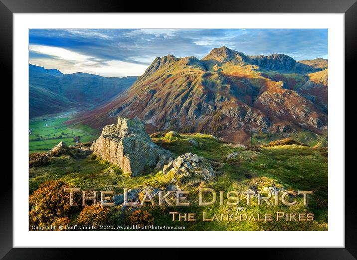 The Langdale Pikes Framed Mounted Print by geoff shoults