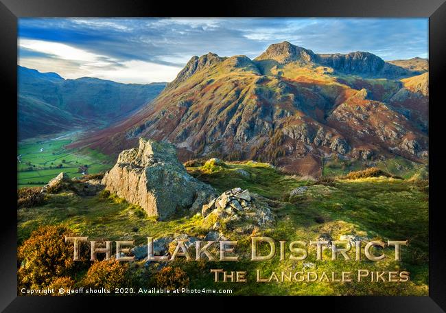 The Langdale Pikes Framed Print by geoff shoults