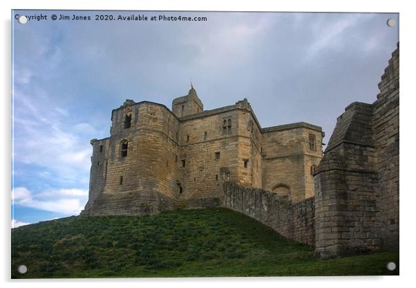 Warkworth Castle Battlements and Keep Acrylic by Jim Jones