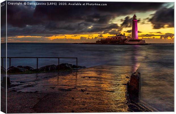 St. Mary's Lighthouse Canvas Print by David Lewins (LRPS)