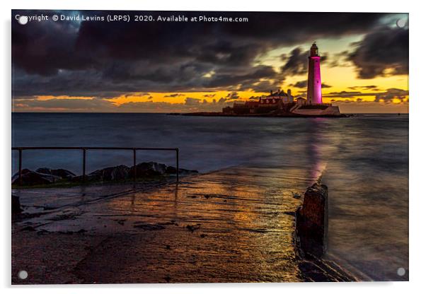 St. Mary's Lighthouse Acrylic by David Lewins (LRPS)