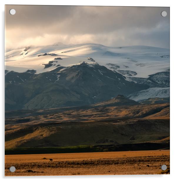 View of Eyjafjallajökull volcano Iceland Acrylic by Greg Marshall