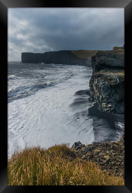 View of Dyrhólaey Iceland Framed Print by Greg Marshall
