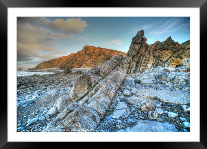 Rock Slab Framed Mounted Print by Dave Bell